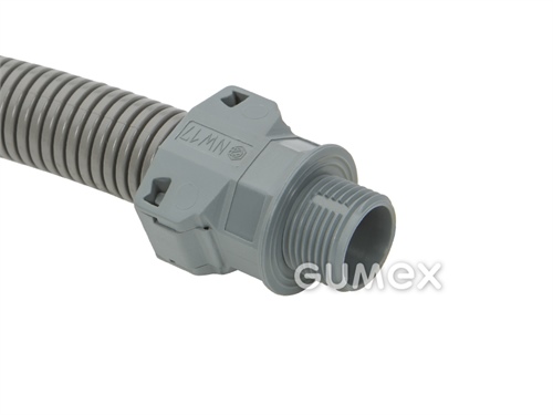 NORDUC A 183 P, für Rohrschützer 10mm, Außengewinde PG11, IP65, PA6, grau, 